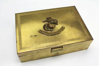 marine corps jewelry box metal top|marine corps wedding jewelry.